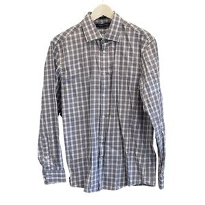 Tommy Hilfiger Mens Slim Fit Plaid Button Down Shirt Size Medium 100 Cotton